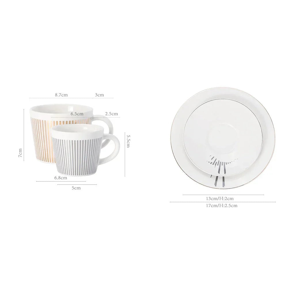 Opus Appliances | Creative dynamic SLR cup coffee tea cup set with coaster 90ml-225ml
