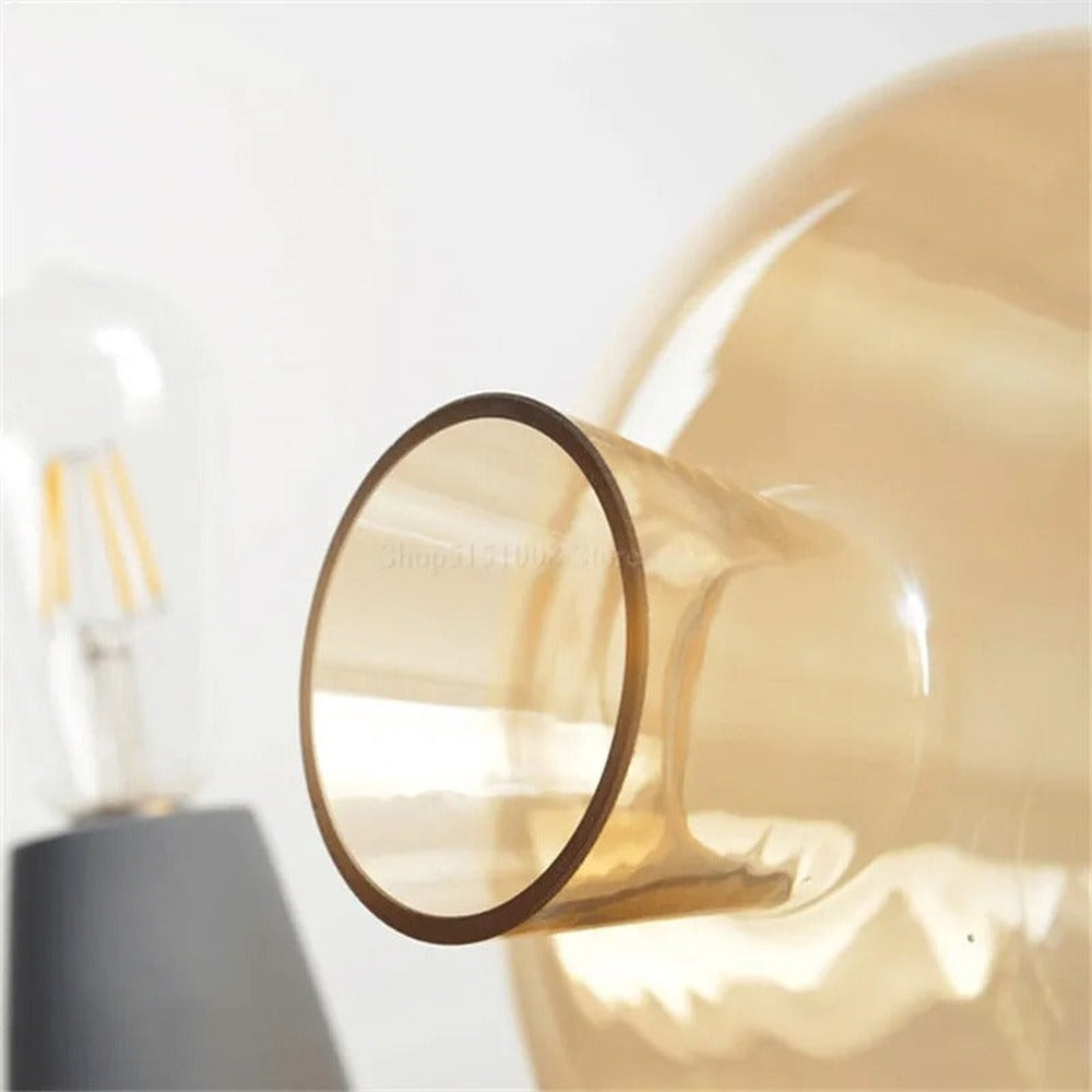 Opus Appliances | Leimu Table Lamp - Amber Glass and Cement Base