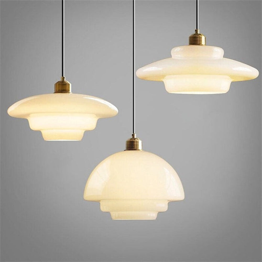 Opus Appliances | Pendant Light With Ivory Glass For 1950s-Inspired Interiors