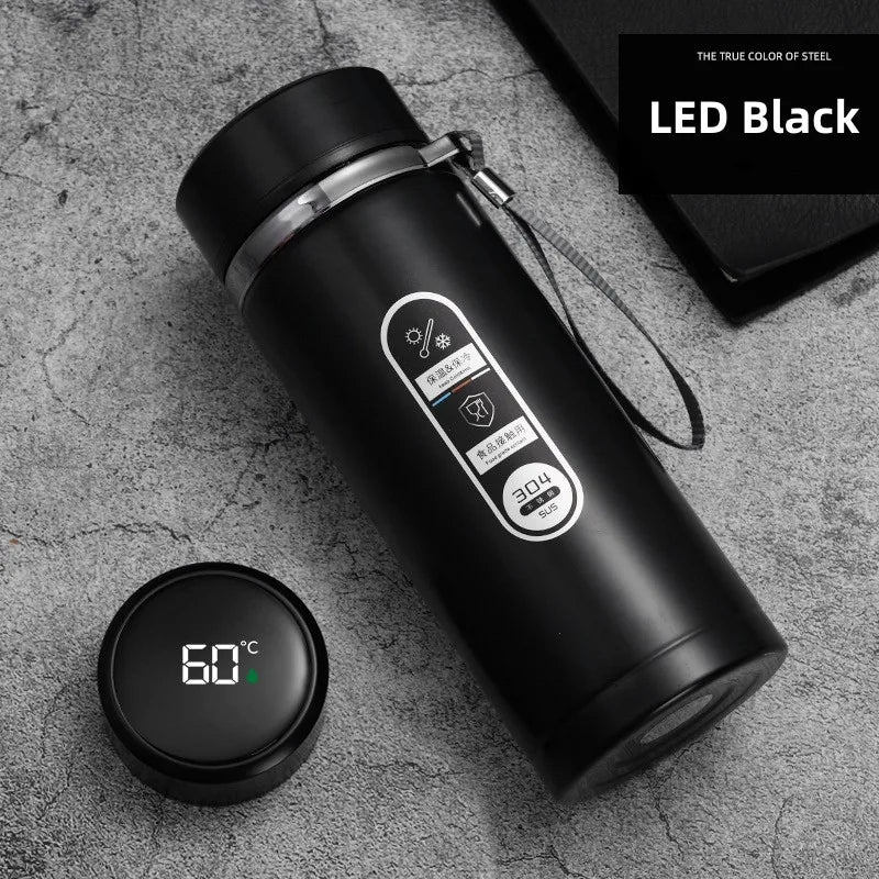 Opus Appliances 800ml-1L Stainless Steel Thermos – Portable Vacuum Flask with LED Temperature Display