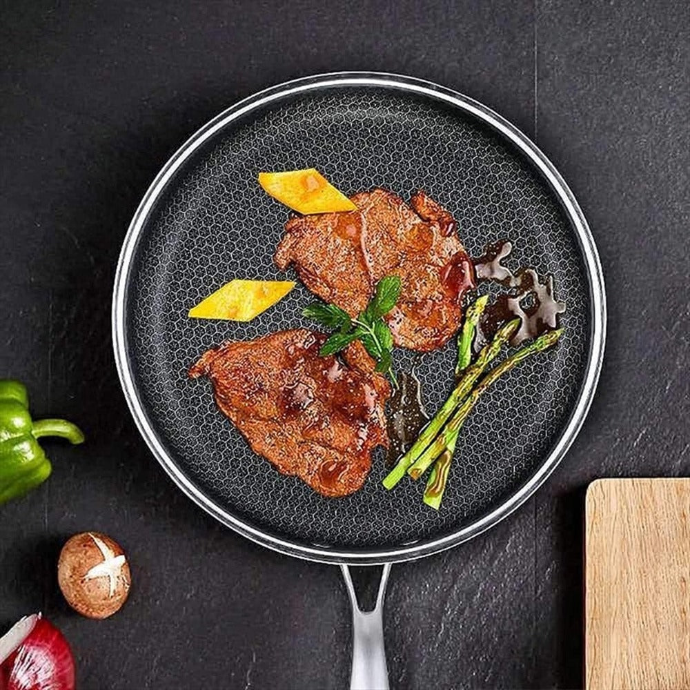 Opus Appliances | Premium Stainless Steel Frying Pan with Non-Stick Pixel Technology
