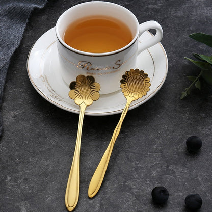 Opus Appliances | 8-piece stainless steel teaspoon set with flower design