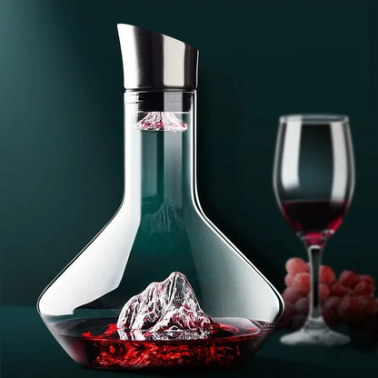Opus Appliances | 1500ml Iceberg Decanter Creative Lead-Free Crystal Material Luxury High-Quality Home Red Wine Distributor Decanter Wine Jug