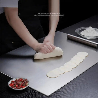 Opus Appliances | High-quality cutting board made of stainless steel with edge