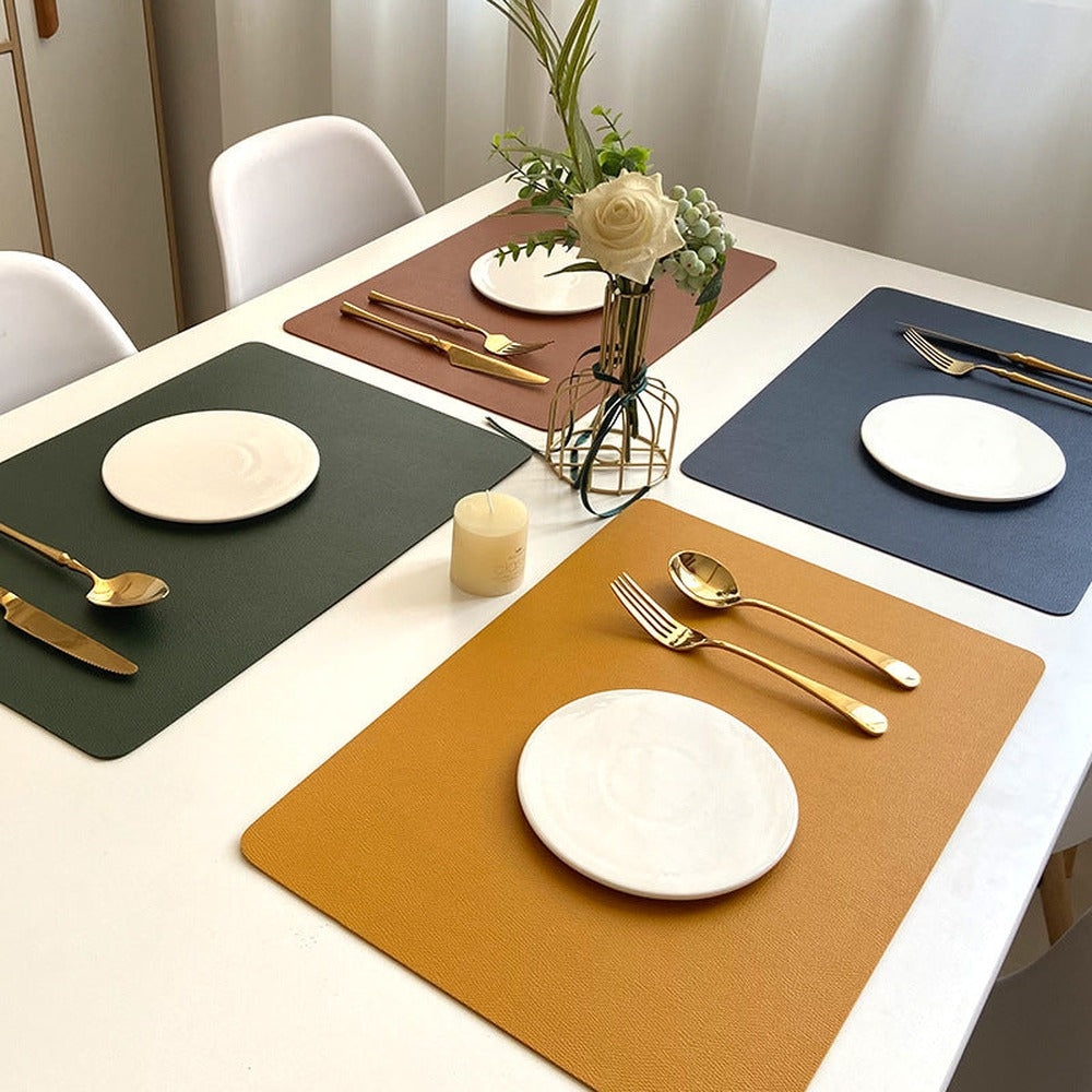 Opus Appliances | Modern rectangular waterproof PU leather placemats