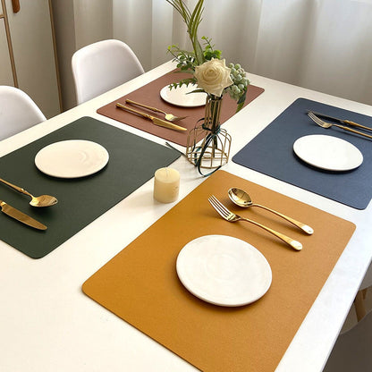 Opus Appliances | Modern rectangular waterproof PU leather placemats