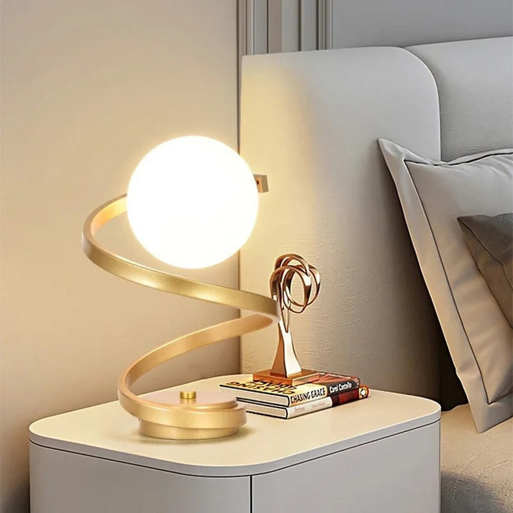 Opus Appliances | Spiral LED Table Lamp for Cozy Corners