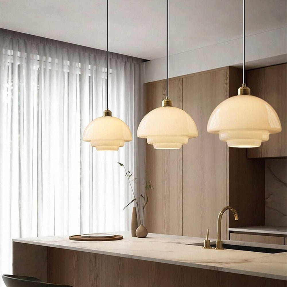 Opus Appliances | Pendant Light With Ivory Glass For 1950s-Inspired Interiors