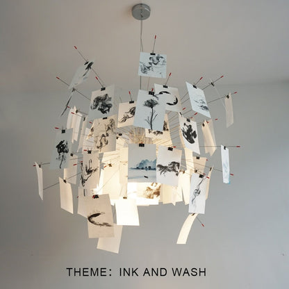 Opus Appliances | Ingo Maurer Zettel DIY Chandelier Customizable Lighting For Any Room