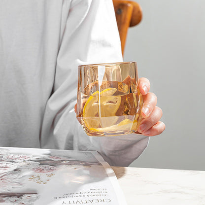 Opus Appliances | Amber hexagonal Glass Cups