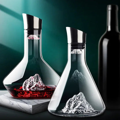 Opus Appliances | 1500ml Iceberg Decanter Creative Lead-Free Crystal Material Luxury High-Quality Home Red Wine Distributor Decanter Wine Jug