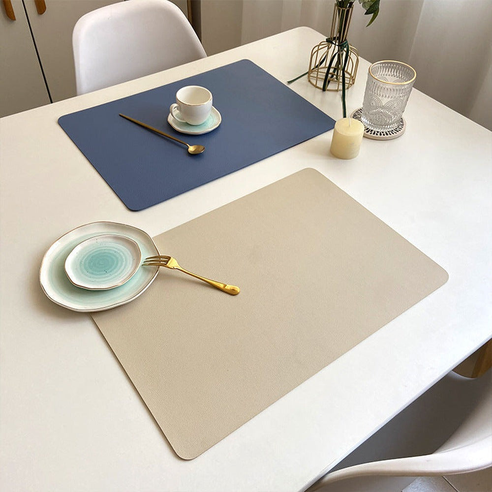Opus Appliances | Modern rectangular waterproof PU leather placemats