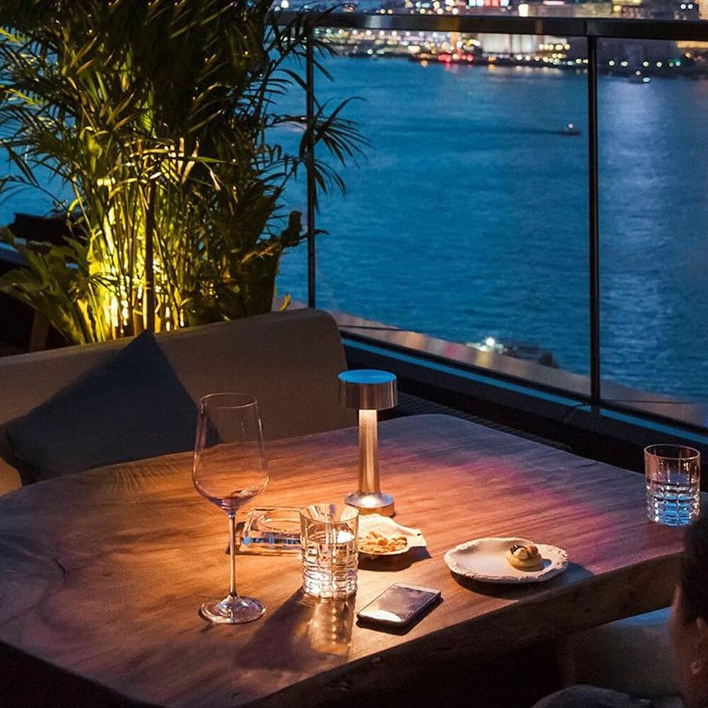 Opus Appliances | Arden Contemporary Rechargeable LED Table Lamp in Brushed Steel, Copper or Gold