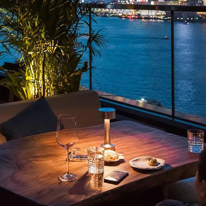 Opus Appliances | Arden Contemporary Rechargeable LED Table Lamp in Brushed Steel, Copper or Gold