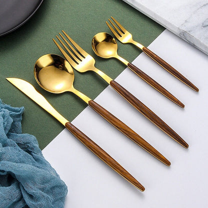 Opus Appliances | Wooden Handle Cutlery Set