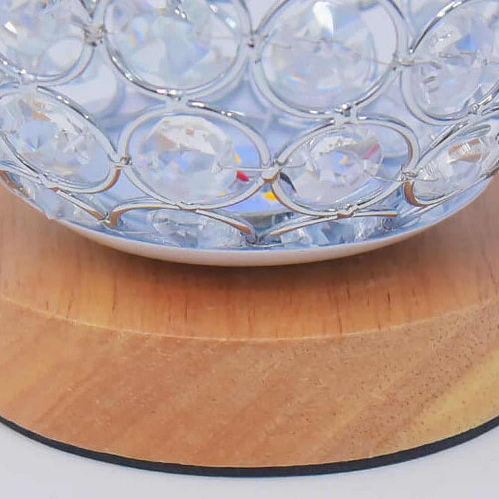 Opus Appliances | NovaGlow Round USB Rechargeable LED Nightstand Lamp In Modern Minimalist Style