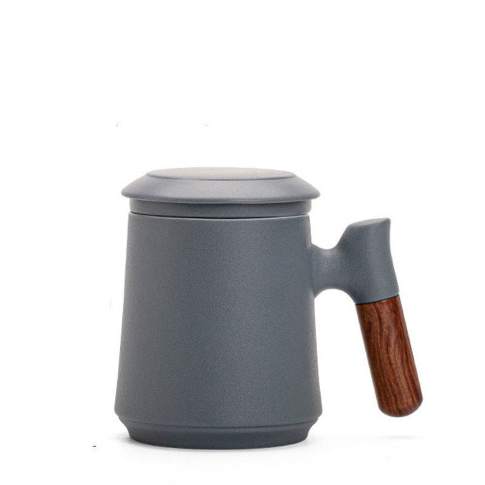 Opus Appliances | Japanese Ceramic Tea Mug Set with Tea Strainer and Lid, Handmade