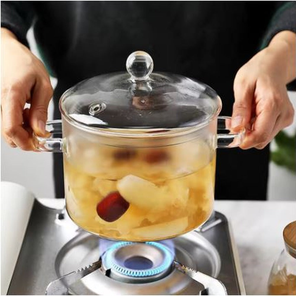 Opus Appliances | Glass heat-resistant cooking pot