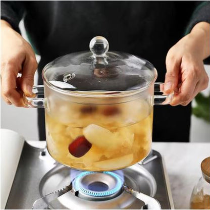 Opus Appliances | Glass heat-resistant cooking pot