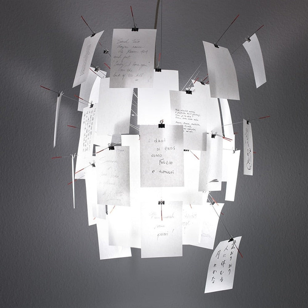 Opus Appliances | Ingo Maurer Zettel DIY Chandelier Customizable Lighting For Any Room