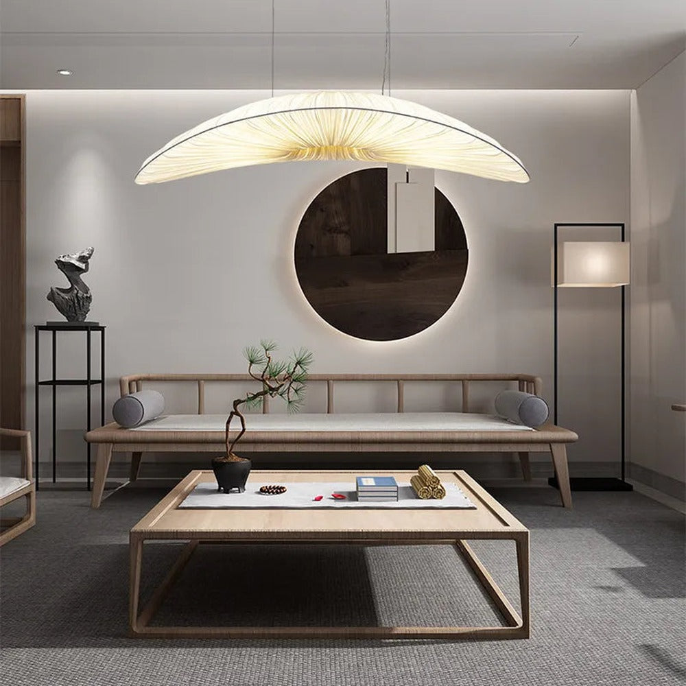 Opus Appliances | White Pendant Light With Fabric Chandelier