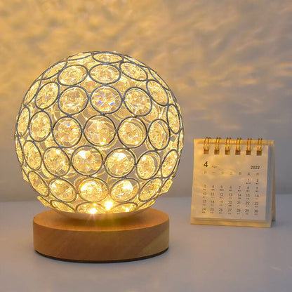 Opus Appliances | NovaGlow Round USB Rechargeable LED Nightstand Lamp In Modern Minimalist Style