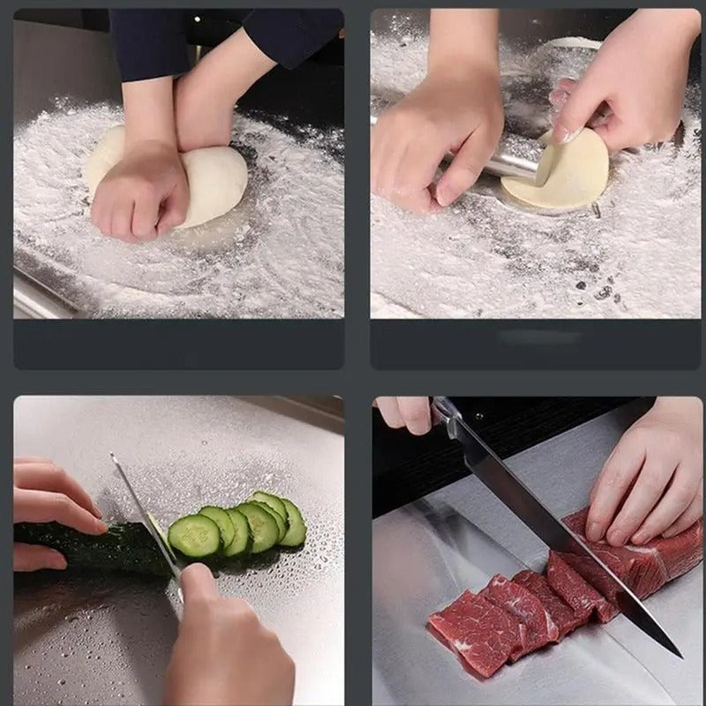 Opus Appliances | High-quality cutting board made of stainless steel with edge