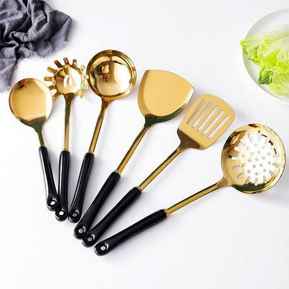 Opus Appliances | Golden Kitchen Utensils with Stand