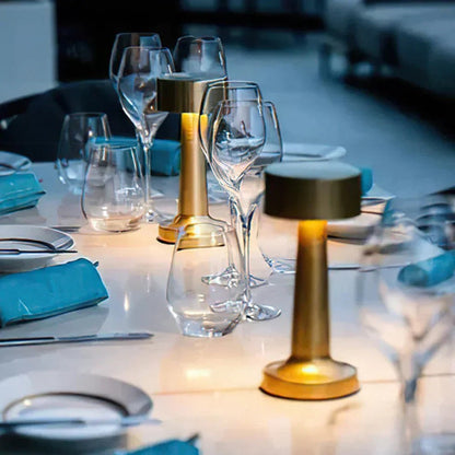 Opus Appliances | Arden Contemporary Rechargeable LED Table Lamp in Brushed Steel, Copper or Gold