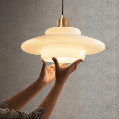 Opus Appliances | Pendant Light With Ivory Glass For 1950s-Inspired Interiors