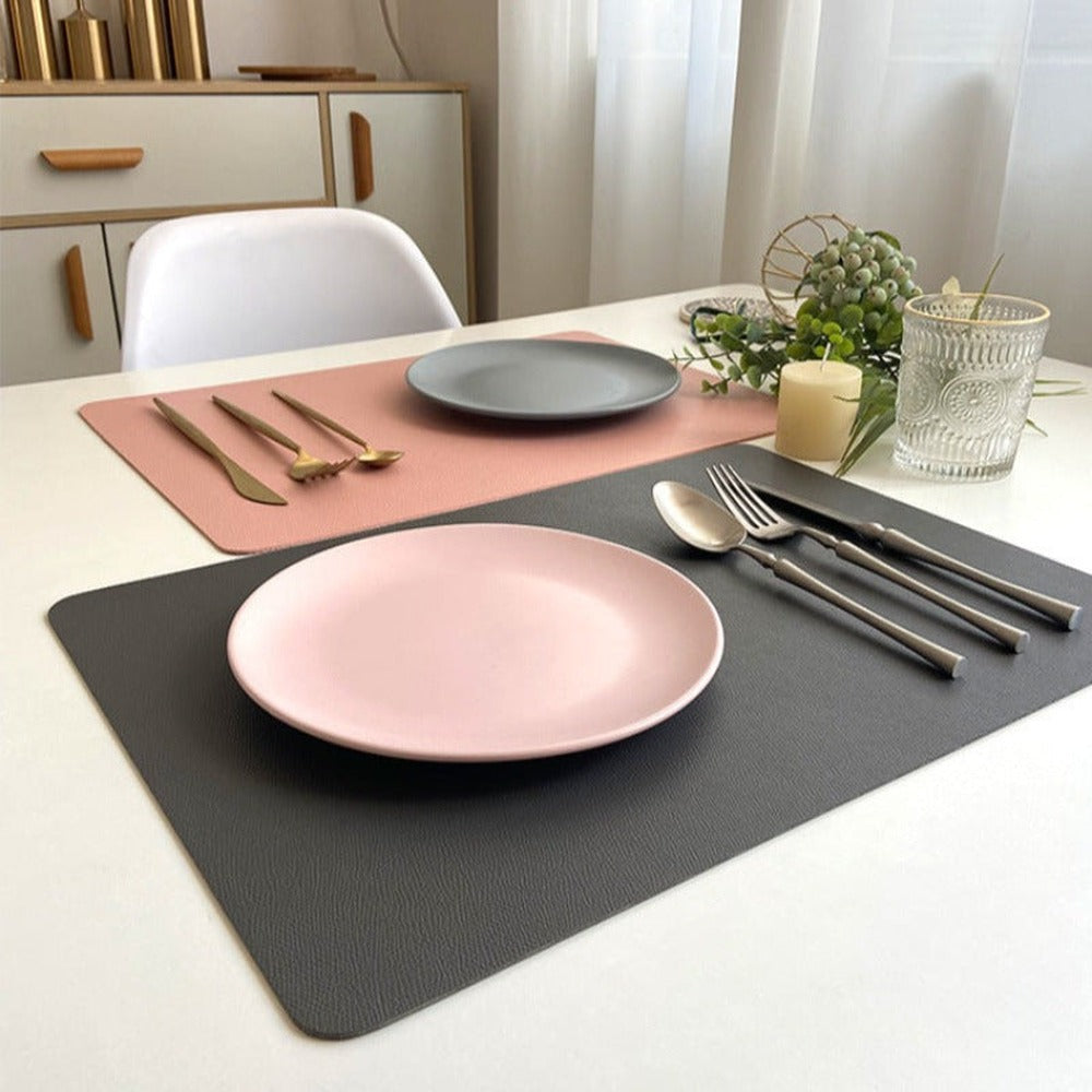 Opus Appliances | Modern rectangular waterproof PU leather placemats