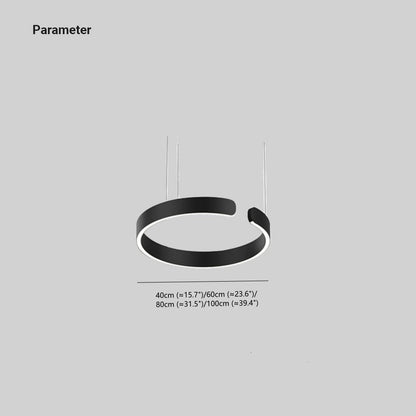 Opus Appliances | Contemporary Circle LED Pendant Light – for Bedroom, Dining Room & Living Room
