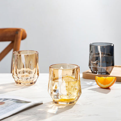 Opus Appliances | Amber hexagonal Glass Cups
