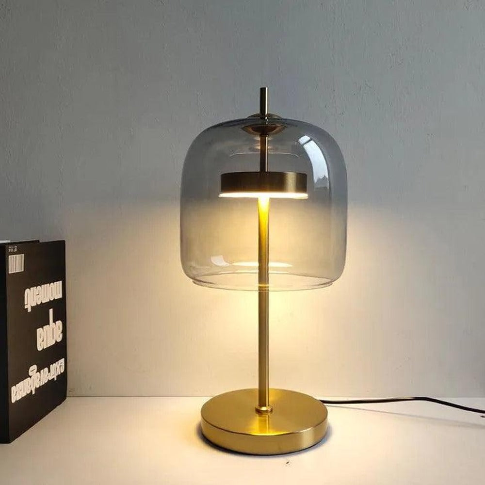 Opus Appliances | Nordic Transparent Glass Table Lamp │ Modern LED Living Bedroom Decor Lighting Desk Lamp