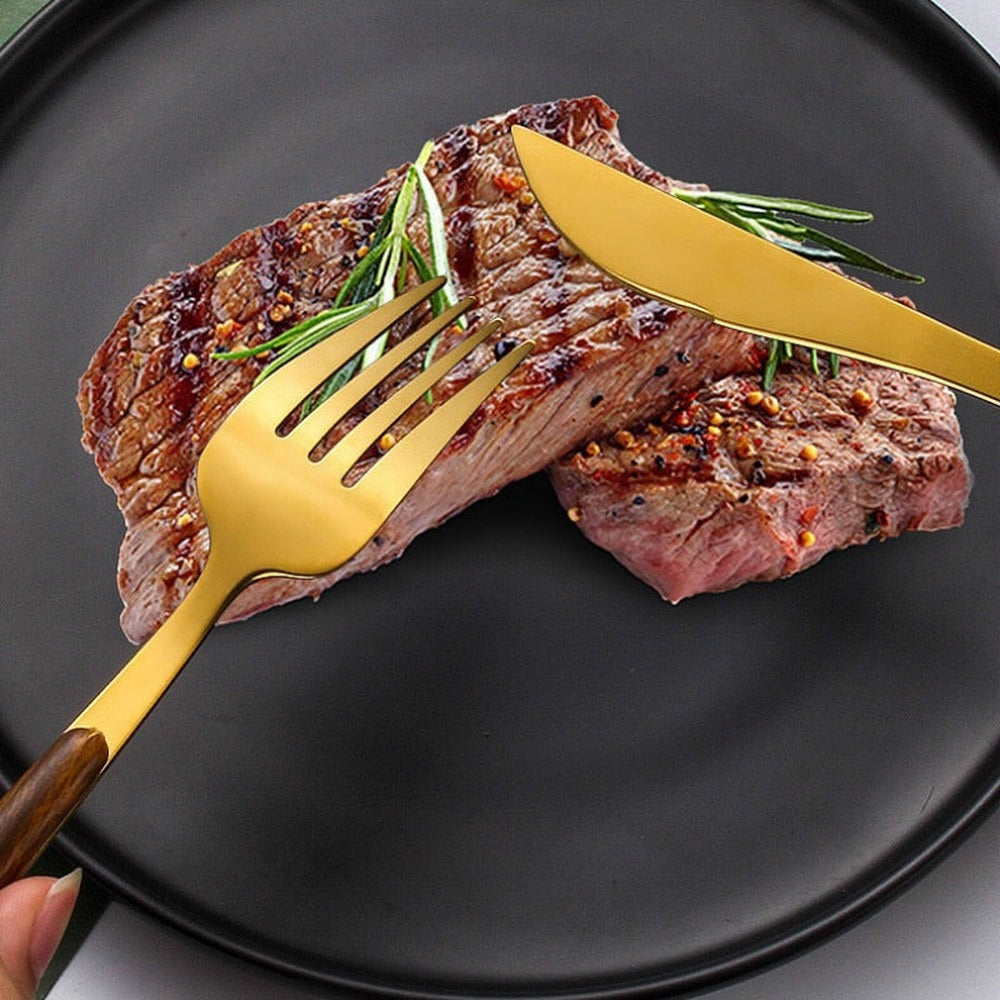 Opus Appliances | Wooden Handle Cutlery Set