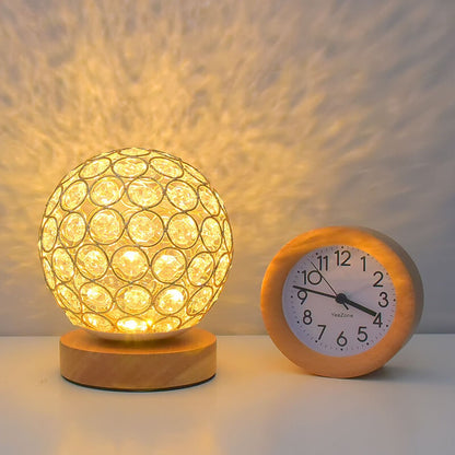 Opus Appliances | NovaGlow Round USB Rechargeable LED Nightstand Lamp In Modern Minimalist Style