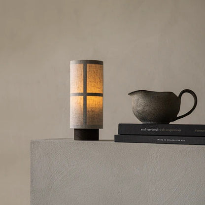Opus Appliances | Japanese Style Silk Table Lamp with Wooden Base by Kiyora