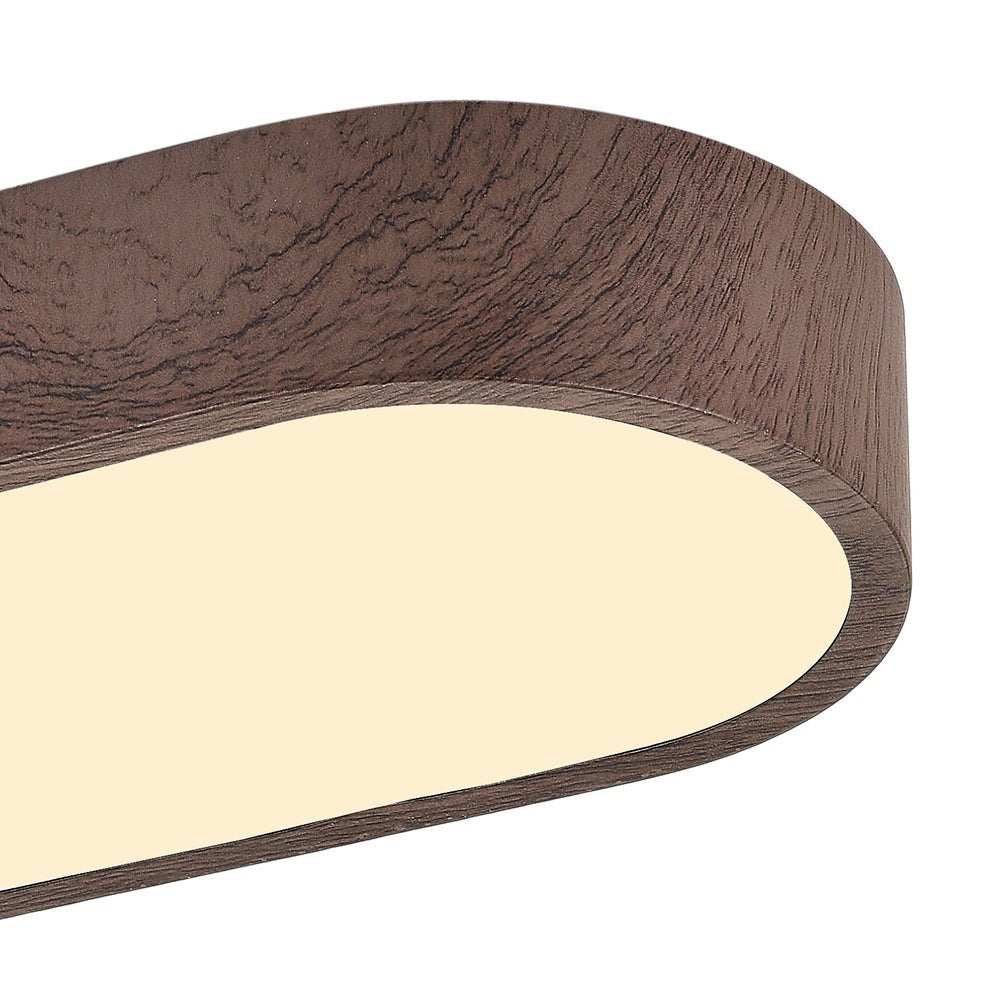Opus Appliances | Nordic Glow LED Ceiling Flush Mount Oval with Wood Accent