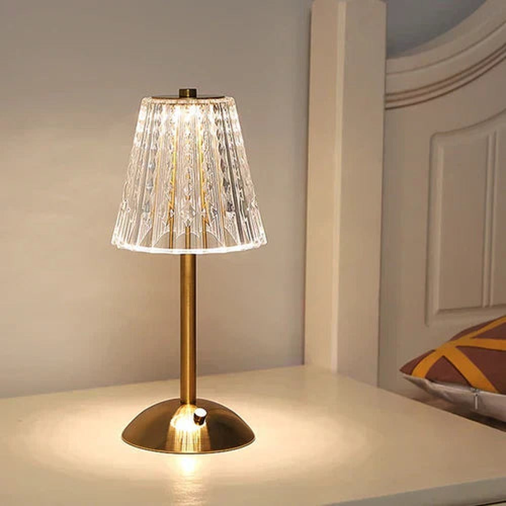 Opus Appliances | Vintage-Style Gold Crystal Table Lamp | Orntli