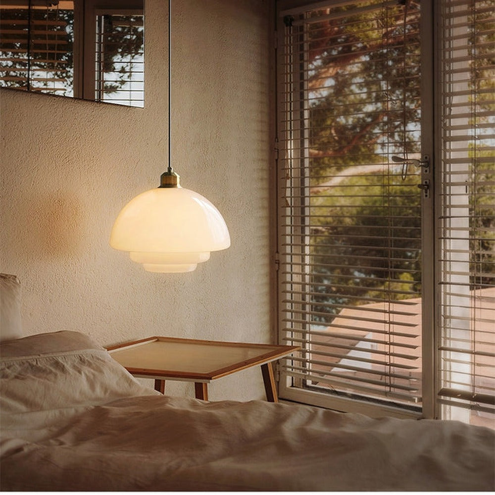 Opus Appliances | Pendant Light With Ivory Glass For 1950s-Inspired Interiors