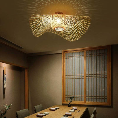 Opus Appliances | Rattan-Style Ceiling Light | Natural Elegance and Light Effects
