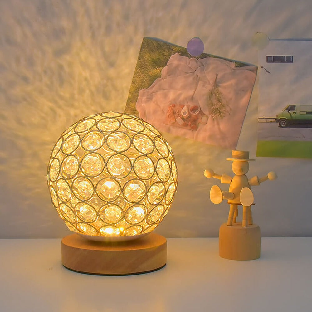 Opus Appliances | NovaGlow Round USB Rechargeable LED Nightstand Lamp In Modern Minimalist Style