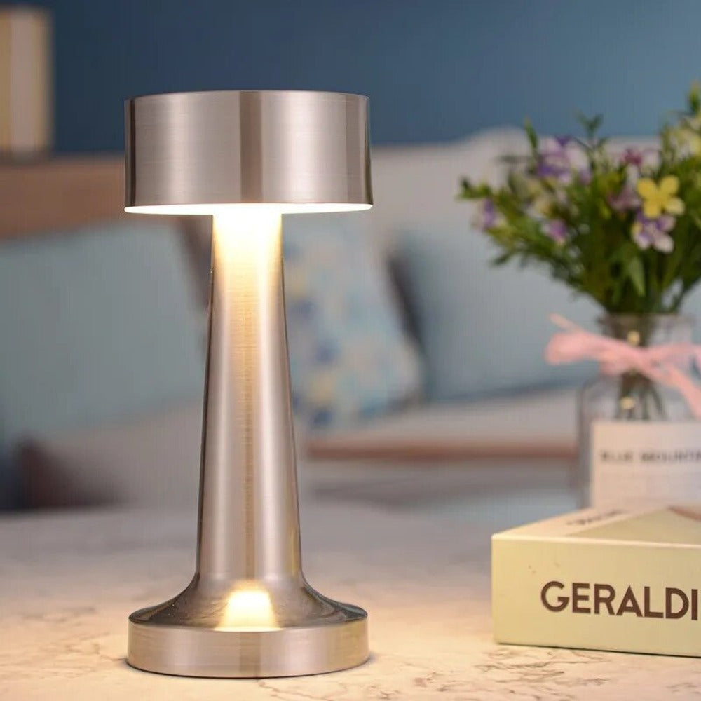 Opus Appliances | Arden Contemporary Rechargeable LED Table Lamp in Brushed Steel, Copper or Gold