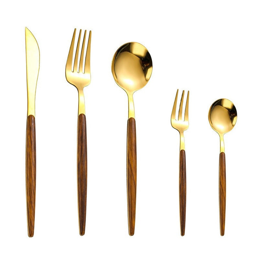 Opus Appliances | Wooden Handle Cutlery Set