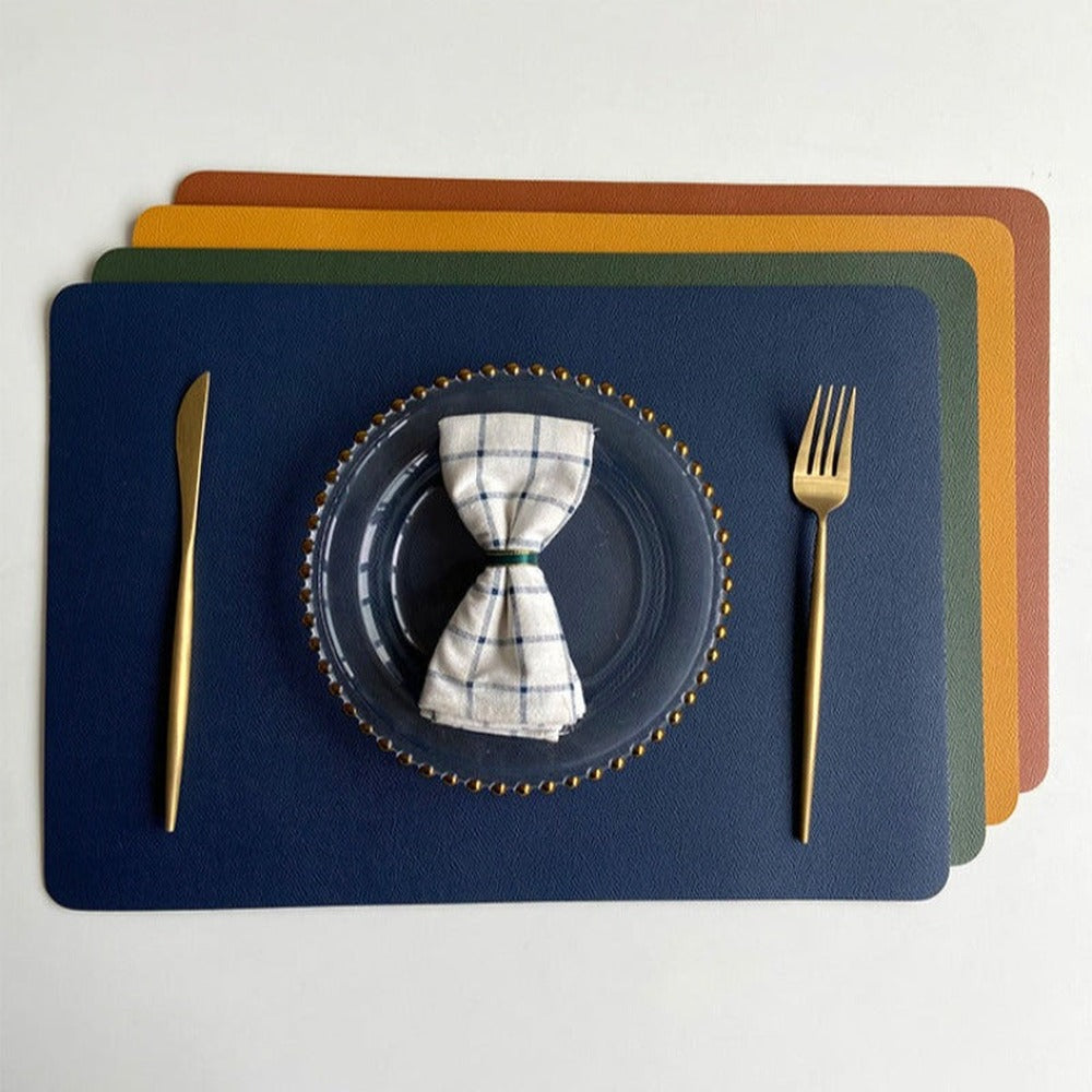 Opus Appliances | Modern rectangular waterproof PU leather placemats