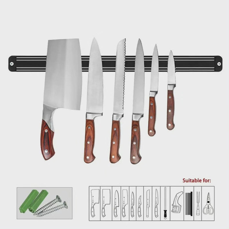 50cm Wall-Mounted Magnetic Knife and Tool Storage Rail