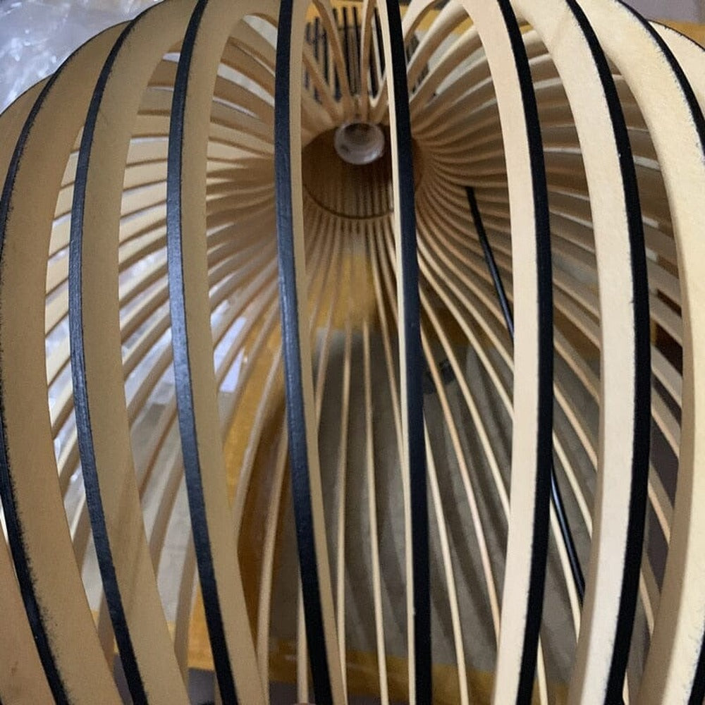 Opus Appliances | Rustic Wood Cage Pendant Light Adjustable Cord