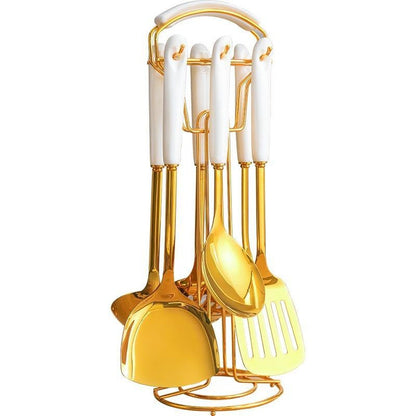 Opus Appliances | Golden Kitchen Utensils with Stand
