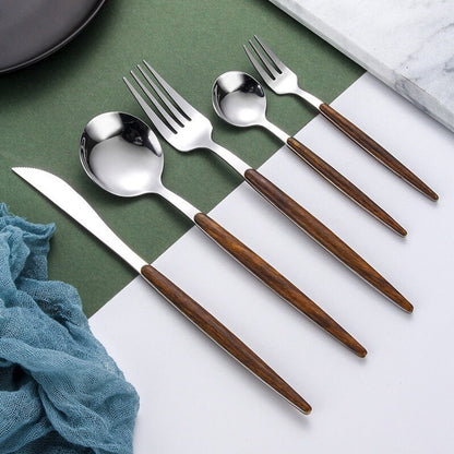 Opus Appliances | Wooden Handle Cutlery Set