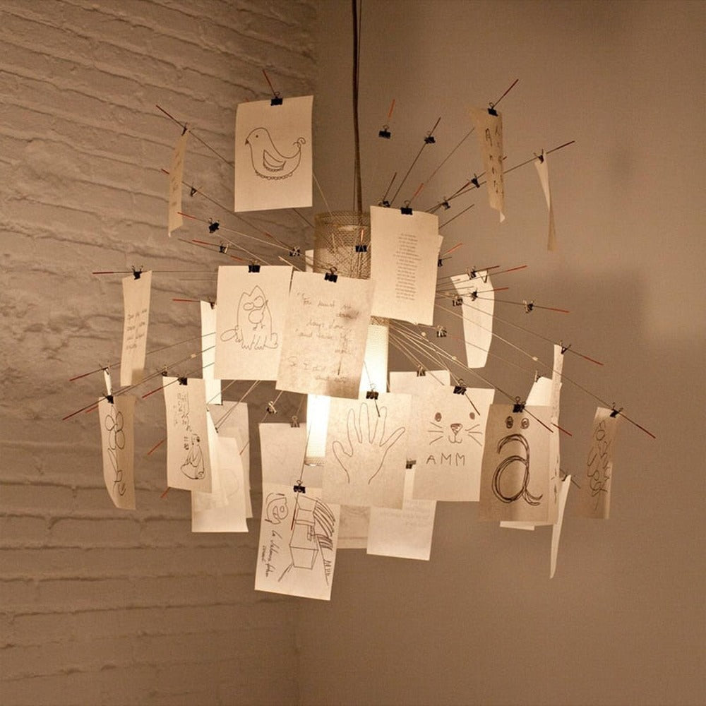 Opus Appliances | Ingo Maurer Zettel DIY Chandelier Customizable Lighting For Any Room